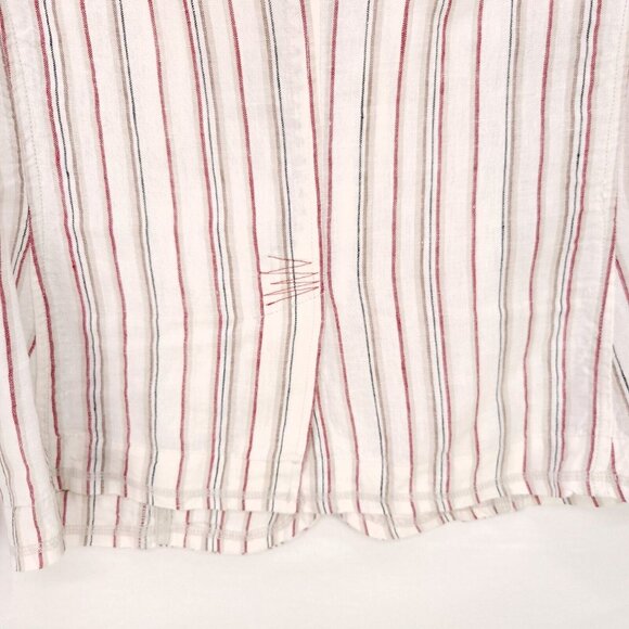 Chico's 100% Linen Button Blazer Jacket Minimalist Size 0 (S/4) Beige Striped - Picture 5 of 9